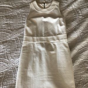 Banana Republic Ivory above-knee fitted dress